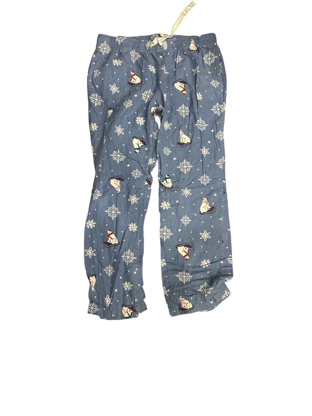 Women’s Blue Snowflake Polar Bear Pajama Pants